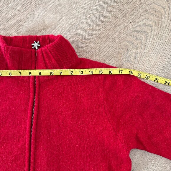 Novelty Wool Cottage Apres Ski Nordic Christmas Cardigan Sweater - Picture 12 of 15